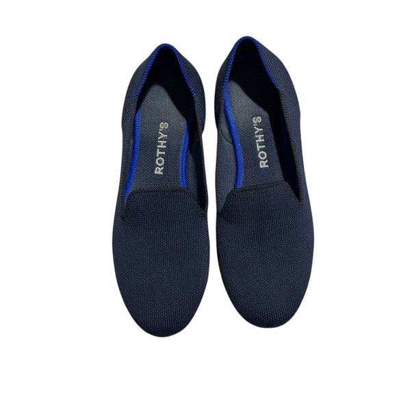 Rothy’s The Loafer Slip On Flat Shoes Navy Blue Size 6.5 - Picture 4 of 10